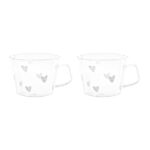 Simple Day - Set 2 Tazze Vetro Cuoricini -