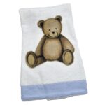 TELO BAGNO in SPUGNA ORSETTO AZZURRO - Lyda Turck