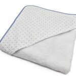 ACCAPPATOIO BEBE' con cappuccio a triangolo STELLINE azzurro - Lyda Turck