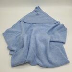 LYDA TURCK - copertina cachemire con cappuccio azzurro