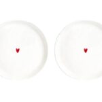 Simple Day - Set 2 Piatti Frutta/Dessert Cuore Rosso -