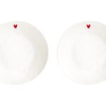 Simple Day - Set 2 Piatti Fondi Cuore Rosso -