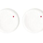 Simple Day - Set 2 Piatti Piani Cuore Rosso -