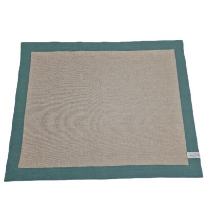 TOVAGLIETTA AMERICANA resinata / lino "DEASY" turchese - LYDA TURCK