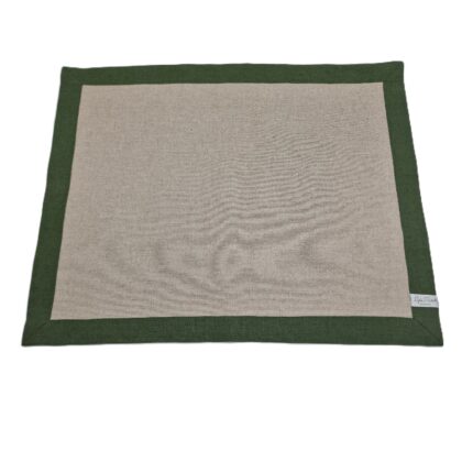 TOVAGLIETTA AMERICANA resinata / lino "DEASY" verde - LYDA TURCK