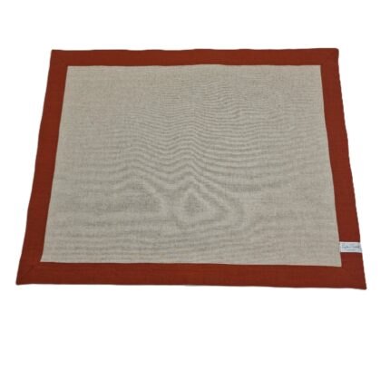 TOVAGLIETTA AMERICANA resinata / lino "DEASY" arancio - LYDA TURCK