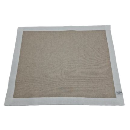 TOVAGLIETTA AMERICANA resinata / lino "DEASY" bianco - LYDA TURCK