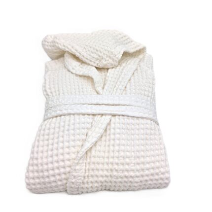 BIANCOPERLA - Accappatoio nido d'ape MILO