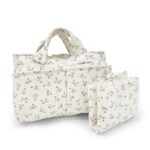 BORSA PER PASSEGGINO "AUDREY" fiori verdi - BABYSHOWER