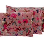 CUSCINO IN VELLUTO "BIRDY" rosa - HAOMY