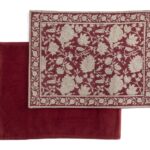 TOVAGLIETTA AMERICANA "INDIAN ROSE" lino e velluto - CHAMOIS