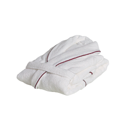 FAZZINI - Accappatoio in spugna con piping ISOLA