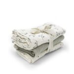 BABYSHOWER - Set 3 mussoline fiorellini verdi