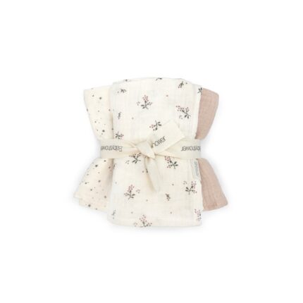 BABYSHOWER - Set 3 mussoline fiorellini rosa