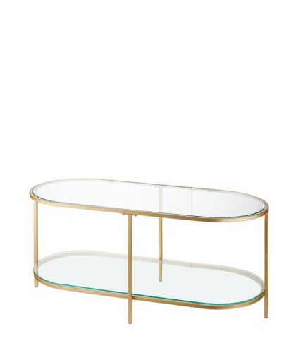 TAVOLINO basso metallo e vetro - L'OCA NERA