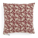 CUSCINO STAMPATO A MANO "INDIAN ROSE" - CHAMOIS