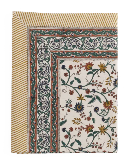 TOVAGLIA IN COTONE STAMPATO A MANO "SAMODE" - CHAMOIS