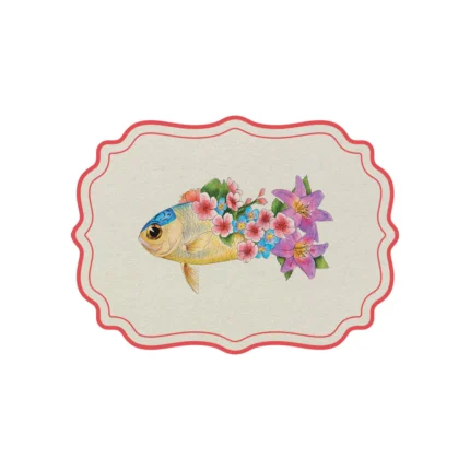 TOVAGLIETTA AMERICANA RIGIDA "ANIMALI FIORITI" - PLUMERIA