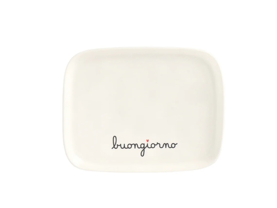 133GIM10010983 Piattino Buongiorno Simple Day - Piattino rettangolare "Buongiorno" - - immagine 1