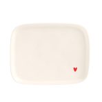 Simple Day - Piattino rettangolare Cuore Rosso -