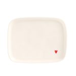 Simple Day - Piattino rettangolare Cuore Rosso -