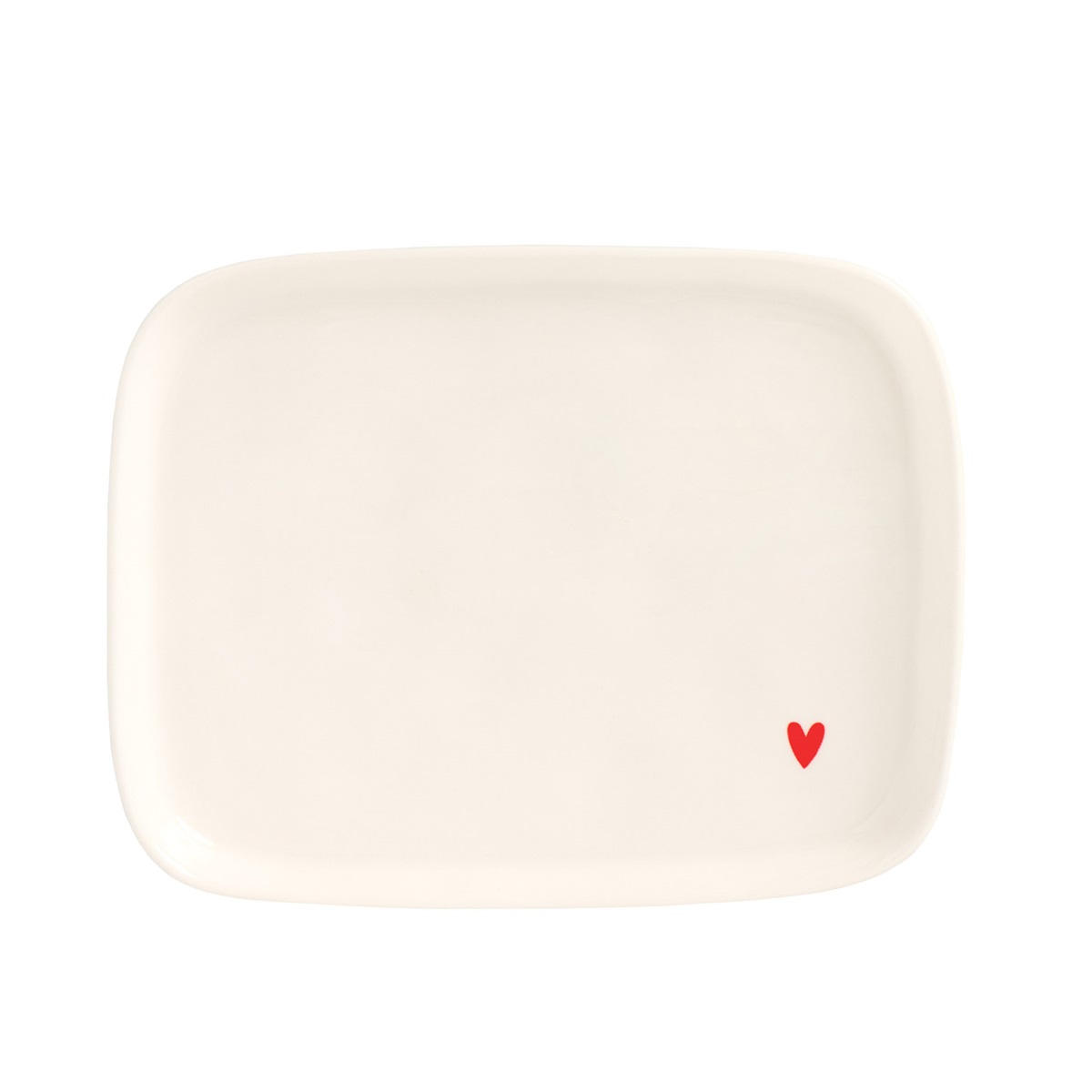 A5B70E1AD897F07B3DE1D1E53C82F32793C258A9 Simple Day - Piattino rettangolare Cuore Rosso - - immagine 1